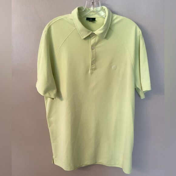 AG GREEN LABEL MENS LARGE LIME GREEN SHORT SLEEVE POLO SHIRT - Picture 2 of 7